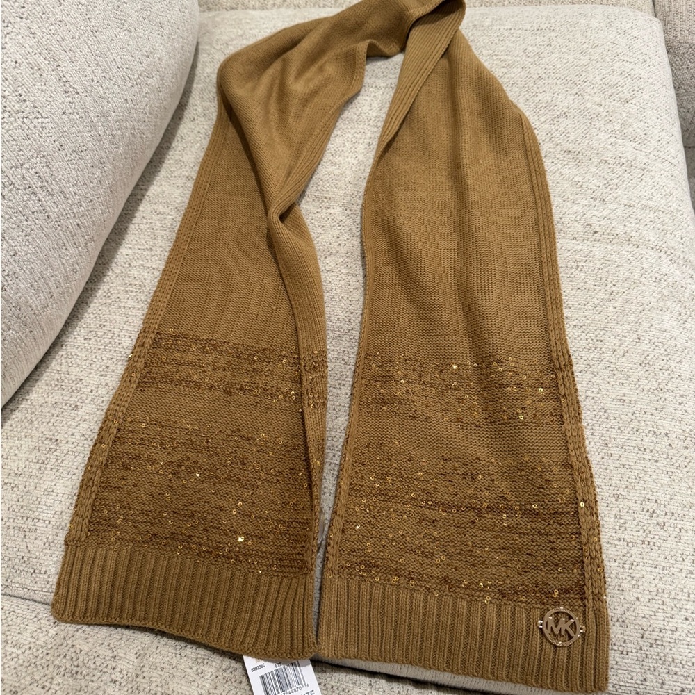 Michael Kors Brown Knit Scarf